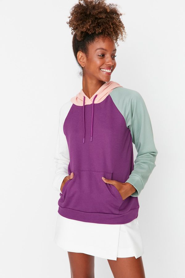 Trendyol Trendyol Sweatshirt - Purple - Regular fit