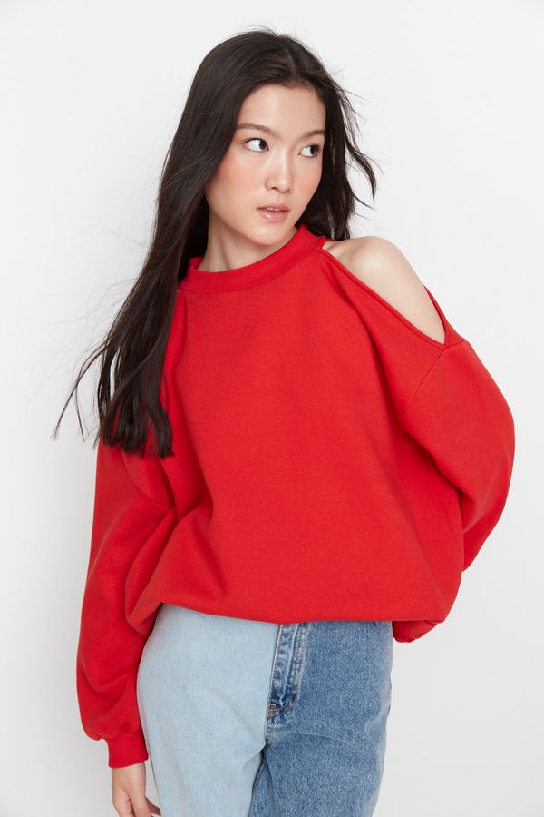 Trendyol Trendyol Sweatshirt - Red - Regular fit