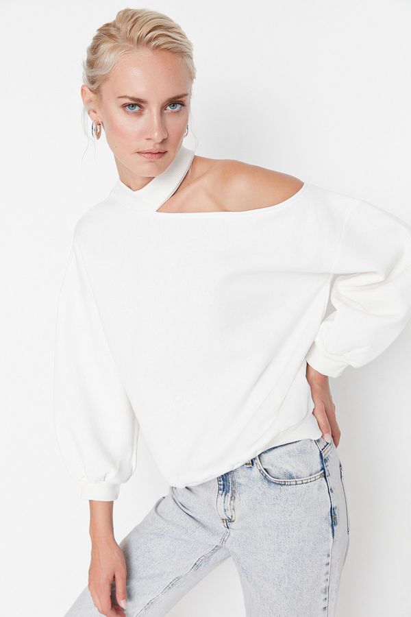 Trendyol Trendyol Sweatshirt - White - Relaxed fit
