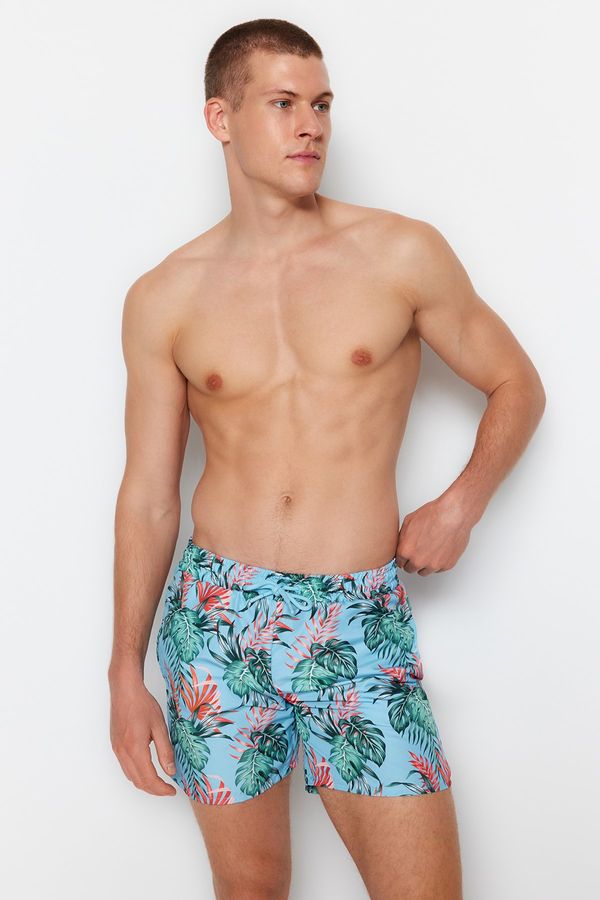 Trendyol Trendyol Swim Shorts - Blue - Tropical