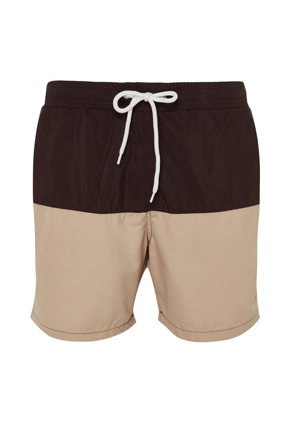Trendyol Trendyol Swim Shorts - Brown - Colorblock