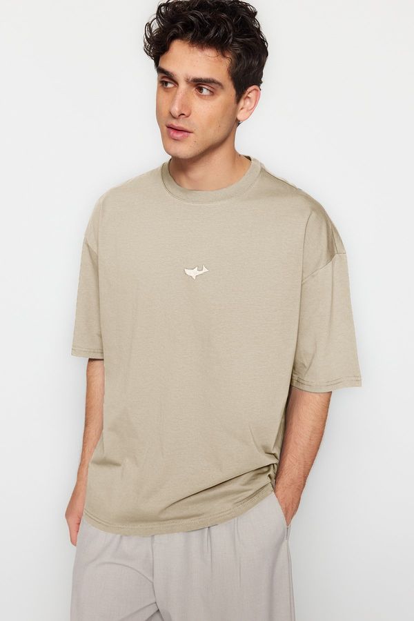 Trendyol Trendyol T-Shirt - Beige - Oversize