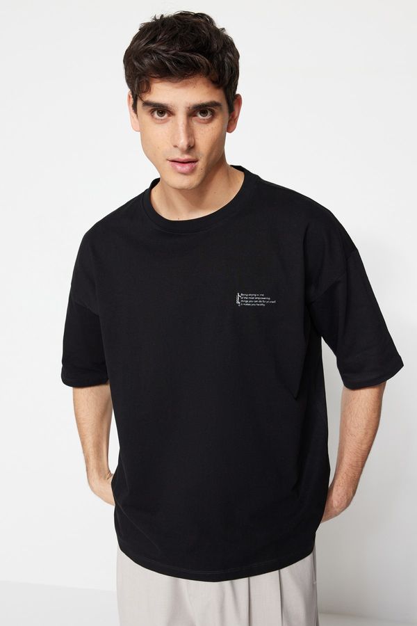 Trendyol Trendyol T-Shirt - Black - Oversize