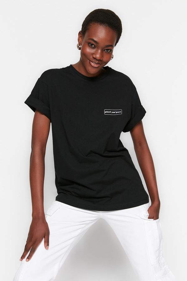 Trendyol Trendyol T-Shirt - Black - Relaxed