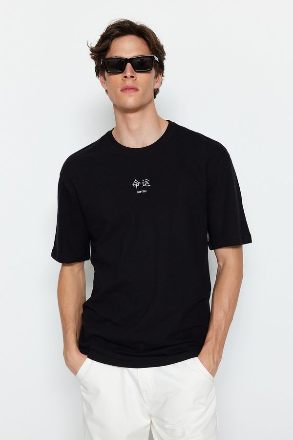 Trendyol Trendyol T-Shirt - Black - Relaxed fit