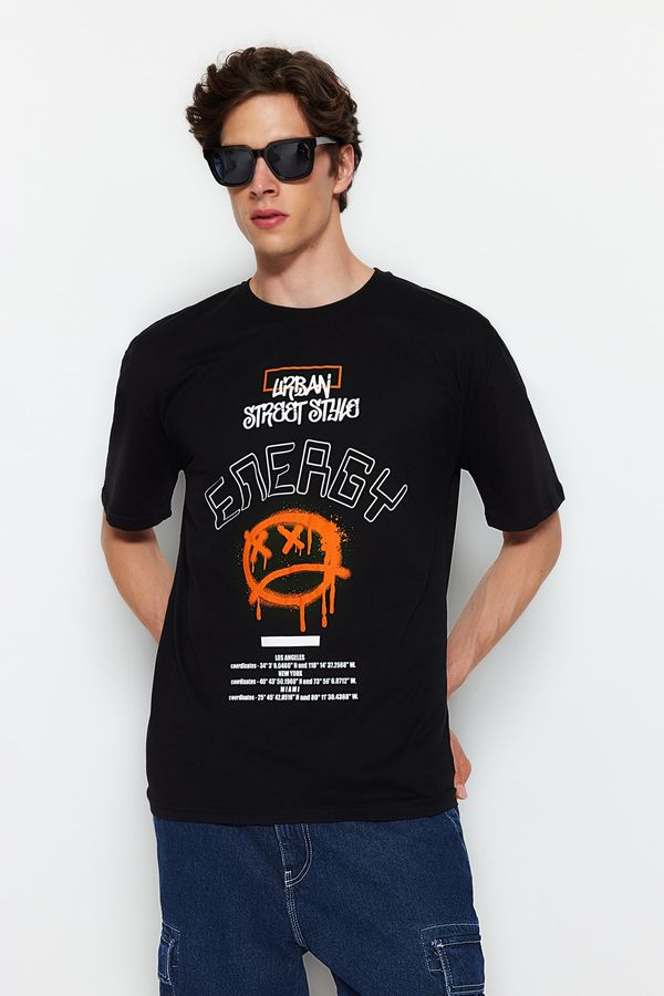 Trendyol Trendyol T-Shirt - Black - Relaxed fit