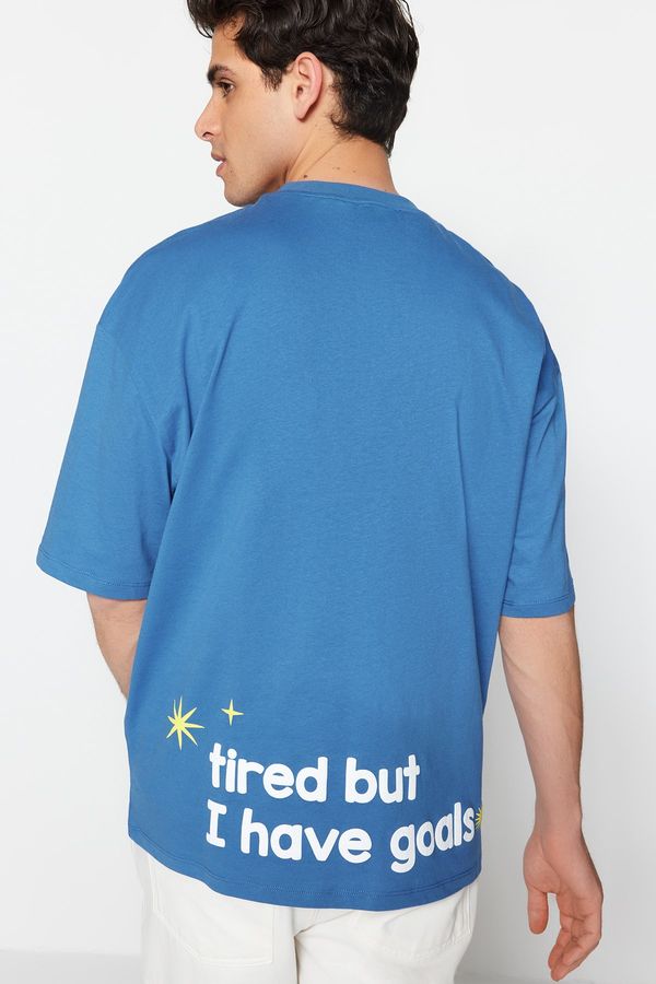 Trendyol Trendyol T-Shirt - Blue - Oversize