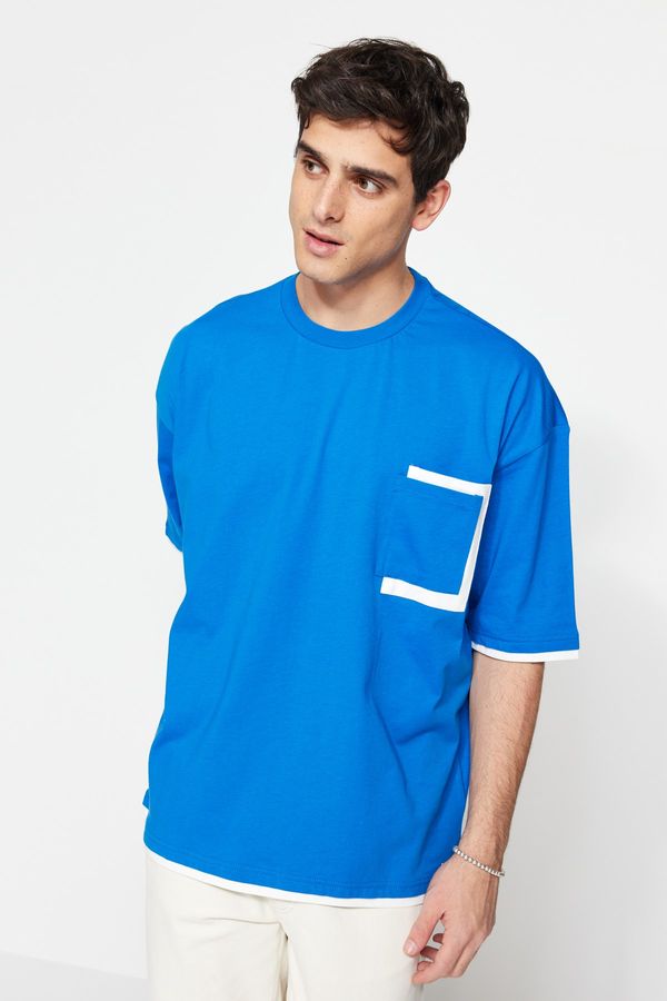 Trendyol Trendyol T-Shirt - Blue - Oversize