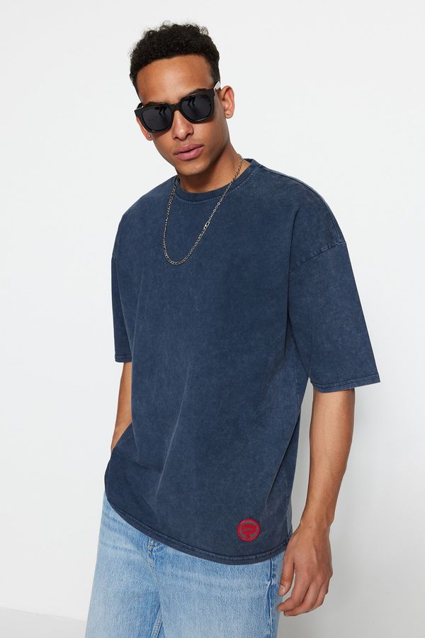 Trendyol Trendyol T-Shirt - Blue - Oversize