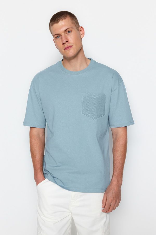 Trendyol Trendyol T-Shirt - Blue - Relaxed fit