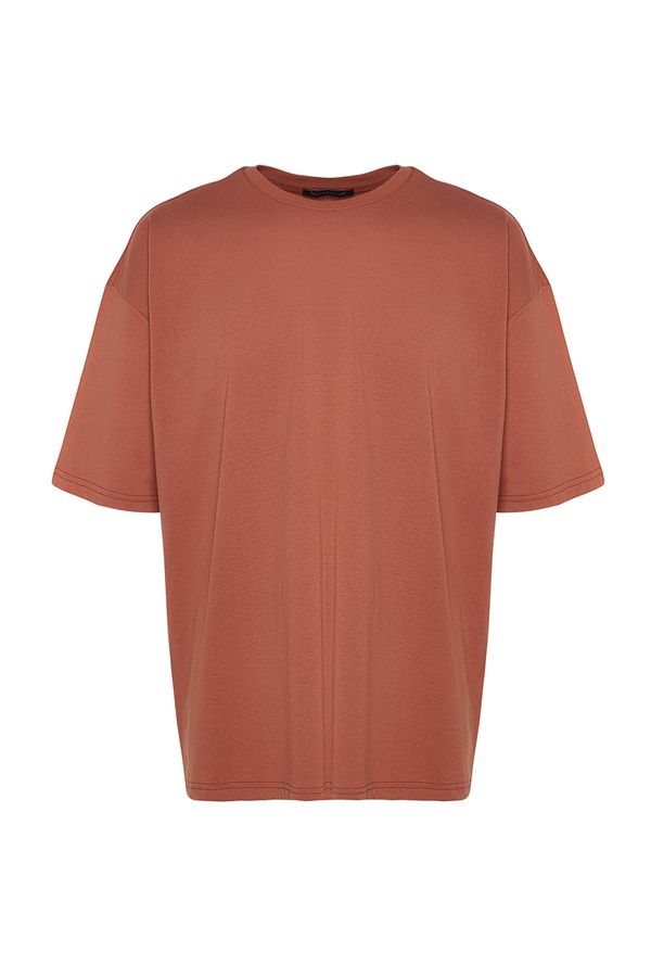 Trendyol Trendyol T-Shirt - Brown - Oversize