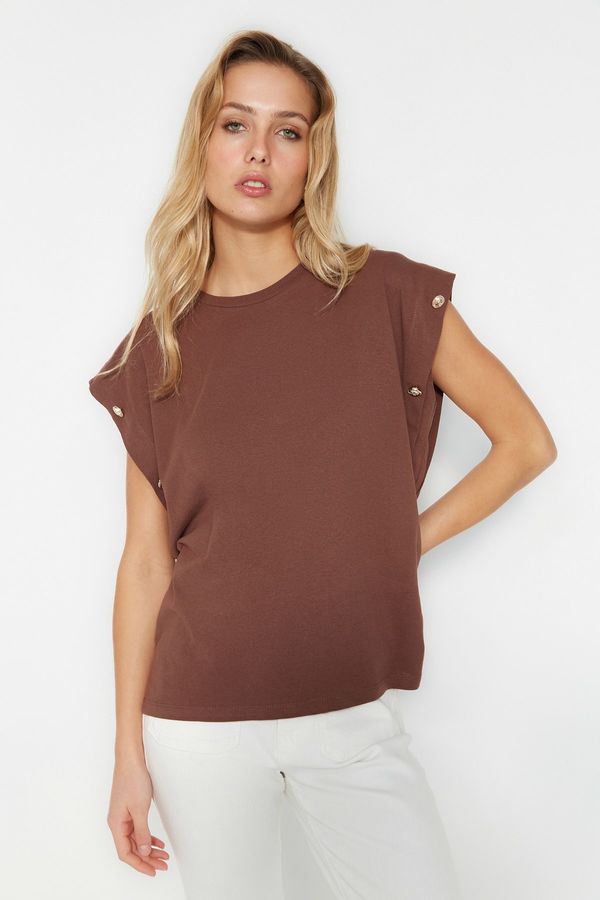 Trendyol Trendyol T-Shirt - Brown - Regular fit