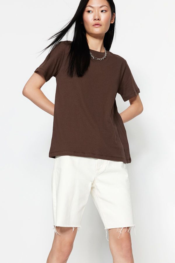 Trendyol Trendyol T-Shirt - Brown - Regular fit