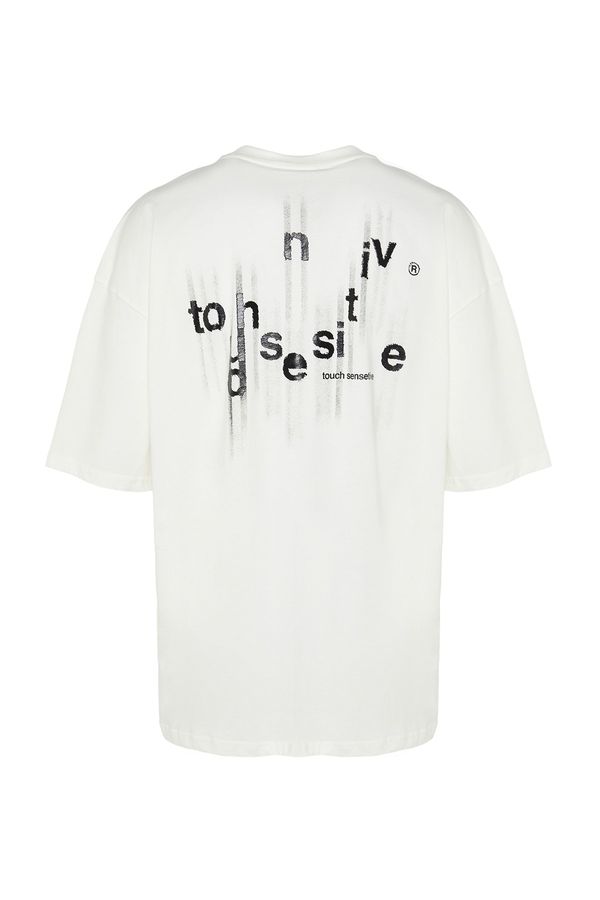 Trendyol Trendyol T-Shirt - Ecru - Oversize