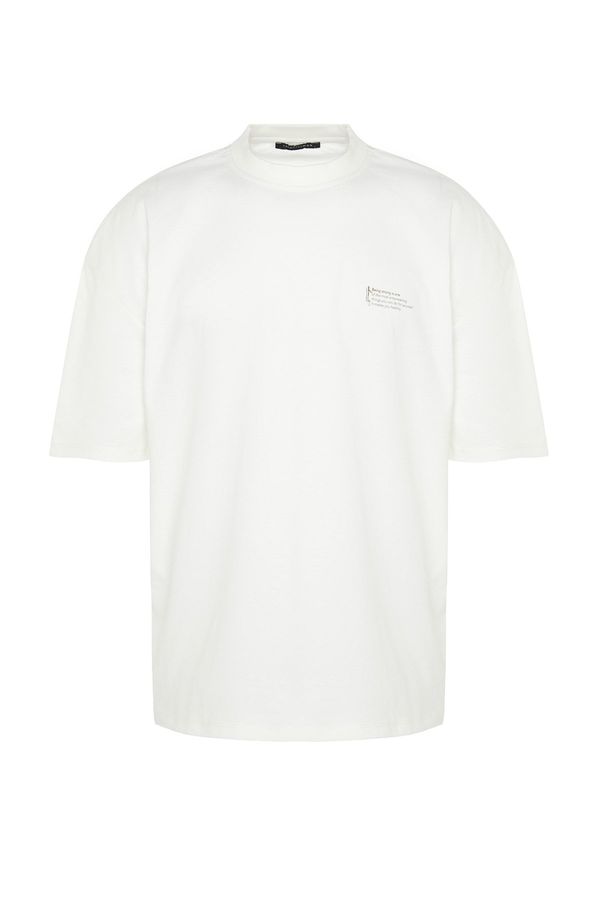 Trendyol Trendyol T-Shirt - Ecru - Oversize