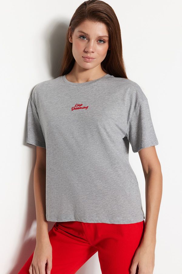 Trendyol Trendyol T-Shirt - Gray - Relaxed