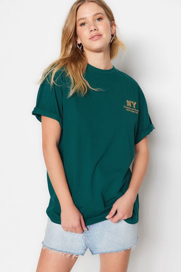 Trendyol Trendyol T-Shirt - Green - Oversize