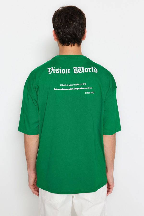 Trendyol Trendyol T-Shirt - Green - Oversize