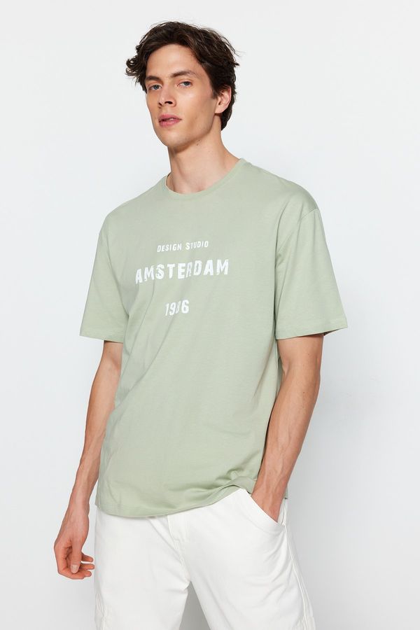 Trendyol Trendyol T-Shirt - Green - Relaxed fit