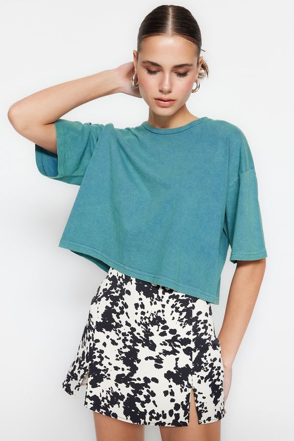 Trendyol Trendyol T-Shirt - Green - Relaxed fit