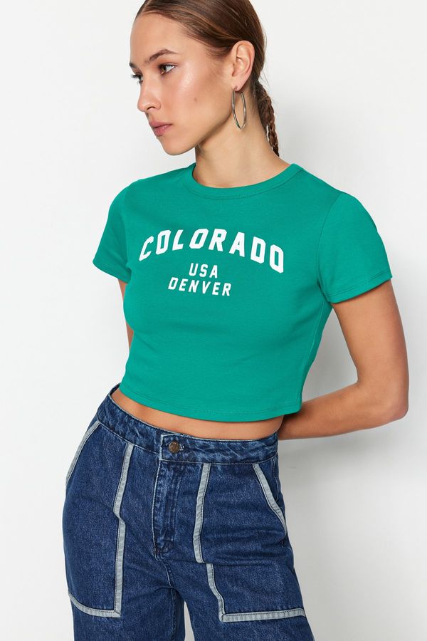 Trendyol Trendyol T-Shirt - Green - Slim fit
