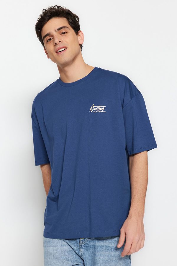 Trendyol Trendyol T-Shirt - Navy blue - Oversize