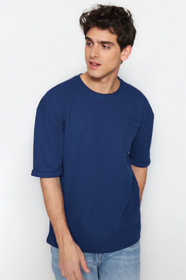 Trendyol Trendyol T-Shirt - Navy blue - Relaxed fit