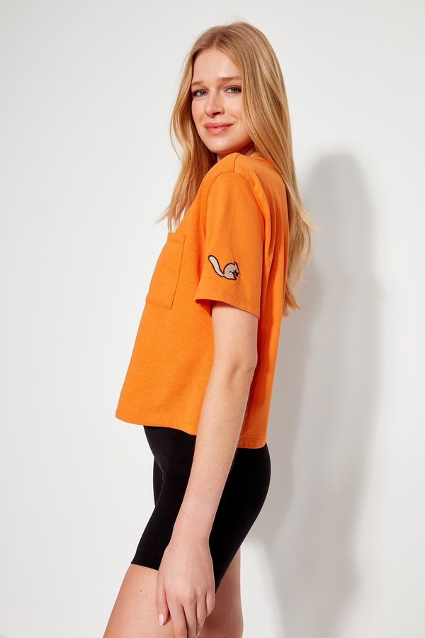 Trendyol Trendyol T-Shirt - Orange - Fitted