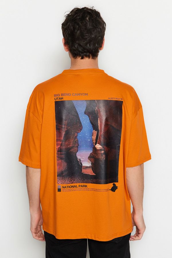 Trendyol Trendyol T-Shirt - Orange - Oversize