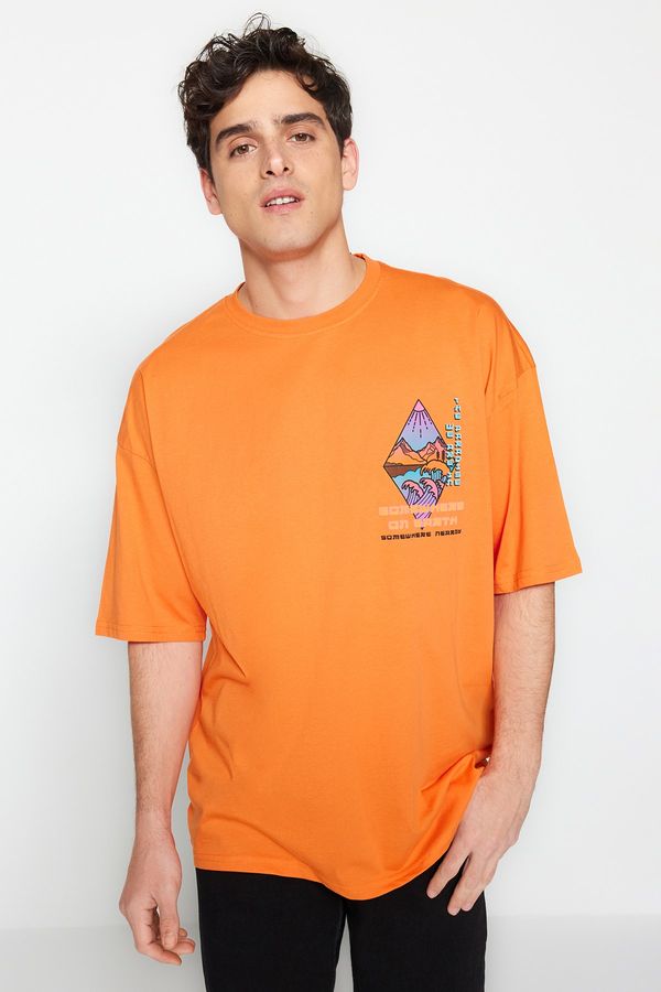 Trendyol Trendyol T-Shirt - Orange - Oversize