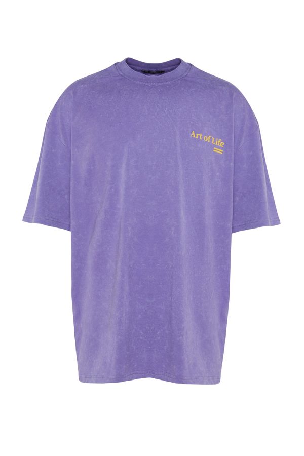 Trendyol Trendyol T-Shirt - Purple - Oversize