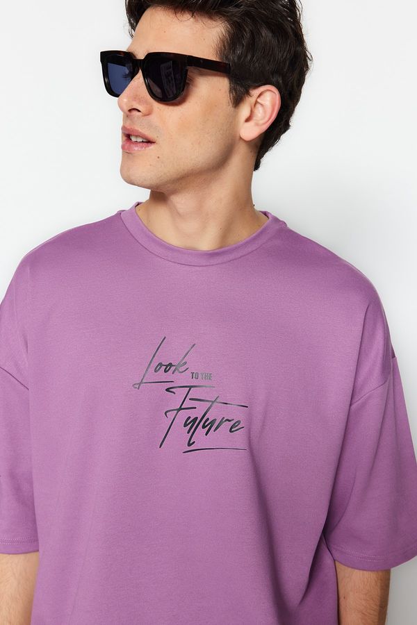 Trendyol Trendyol T-Shirt - Purple - Oversize