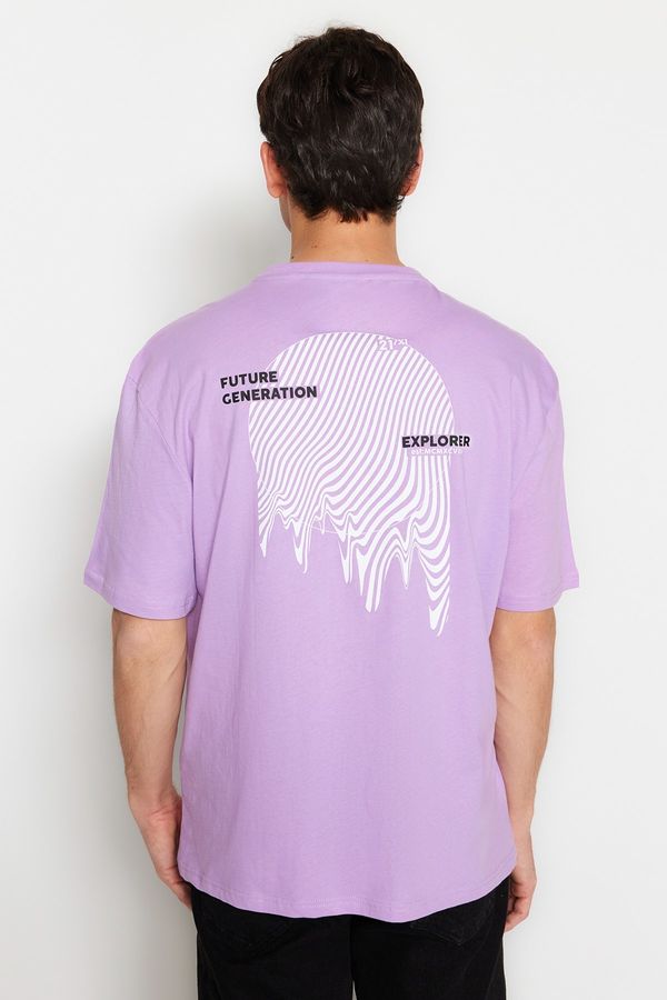 Trendyol Trendyol T-Shirt - Purple - Relaxed fit