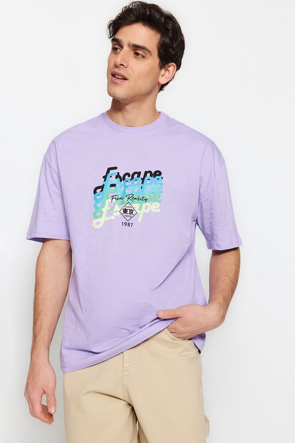 Trendyol Trendyol T-Shirt - Purple - Relaxed fit
