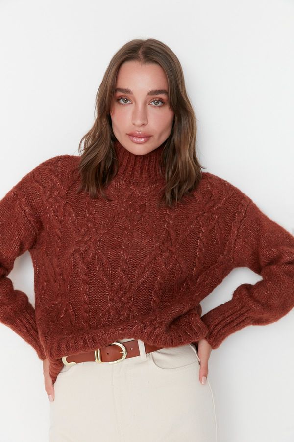 Trendyol Trendyol Tile Stand Up Collar Knitwear Sweater