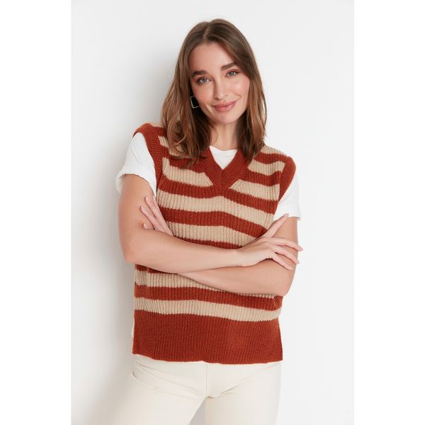 Trendyol Trendyol Tile V Neck Knitwear Sweater