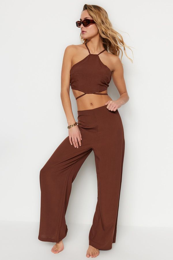 Trendyol Trendyol Two-Piece Set - Brown - Fitted