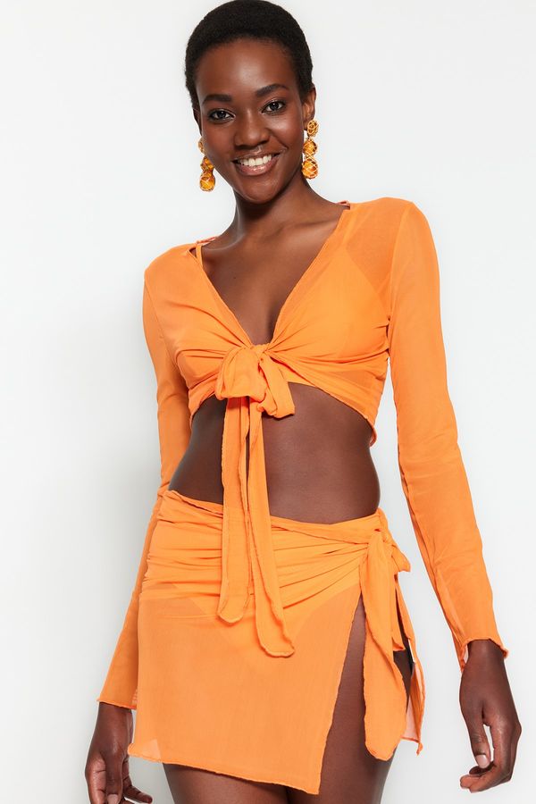 Trendyol Trendyol Two-Piece Set - Orange - Fitted