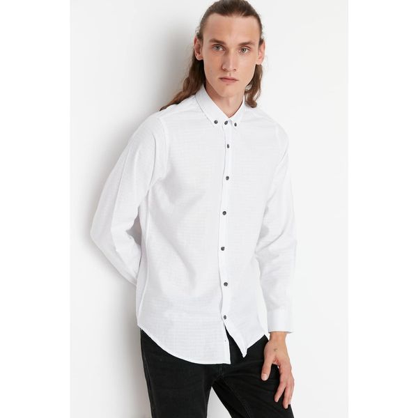 Trendyol Trendyol White Men's Slim Fit Shirt