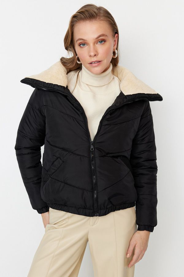 Trendyol Trendyol Winter Jacket - Black - Biker jackets