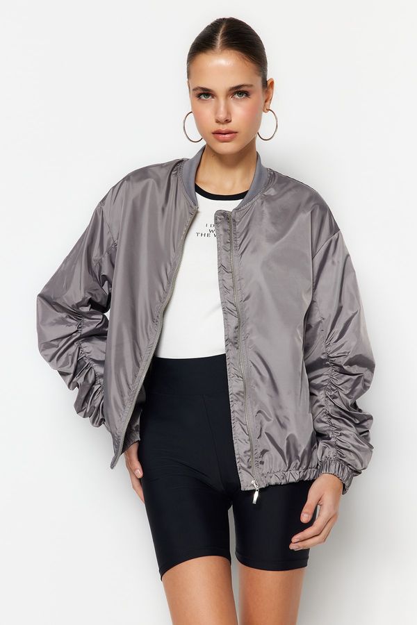 Trendyol Trendyol Winter Jacket - Silver - Bomber jackets