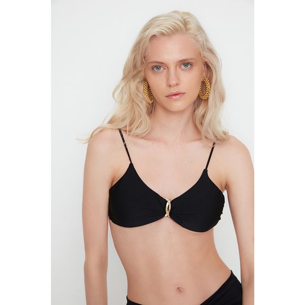 Trendyol Trendyol X Moeva Black Accessory Detailed Bikini Top