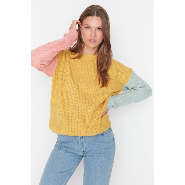 Trendyol Trendyol Yellow Crew Neck Knitwear Sweater