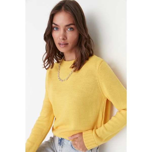 Trendyol Trendyol Yellow Crew Neck Knitwear Sweater