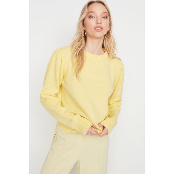 Trendyol Trendyol Yellow Sleeve Detailed Knitwear Sweater
