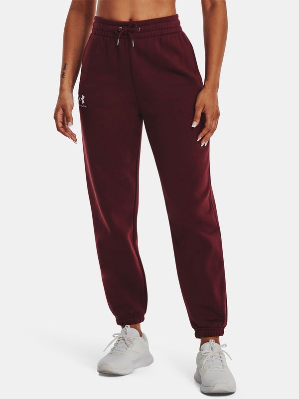 Under Armour Under Armour Pants Essential Fleece Joggers-RED - Women