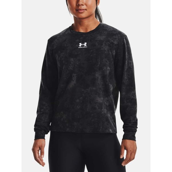 Under Armour Under Armour T-Shirt Rival Terry Print Crew-BLK - Women