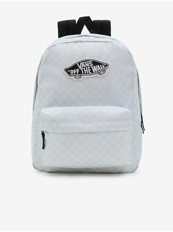 Vans Green and White Checkered VANS WM REALM BACKPACK - Womens