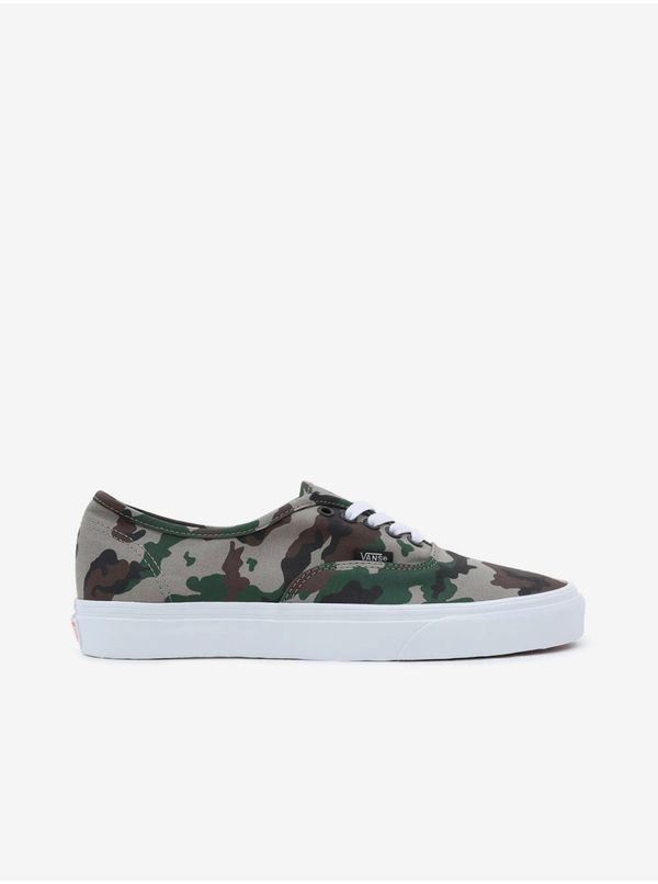 Vans Khaki Mens Patterned Sneakers VANS UA Authentica - Men