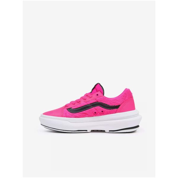 Vans Neon Pink Women's Sneakers with Leather Details VANS - Women
